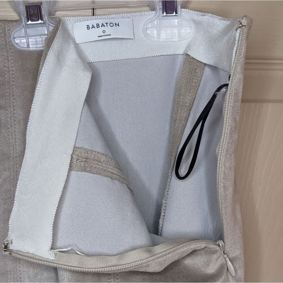 Aritzia Babaton Modern Mini Skirt - Faux Suede Light Tan/Sand - Picture 5 of 7